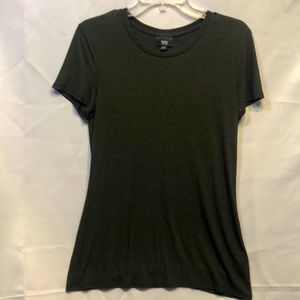 Mossimo Dark Olive Green/ Black Stretchy Top, Size M